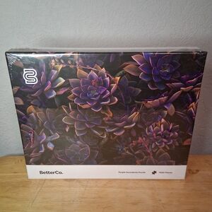 NEW Sealed 1000 Piece Jigsaw Puzzle Purple Succulents Photograph Better Co